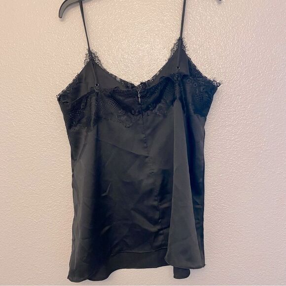 Missguided black BOHO LACE TRIM SPAGHETTI STRAP cami slip top v neck sexy 4 - Picture 3 of 10